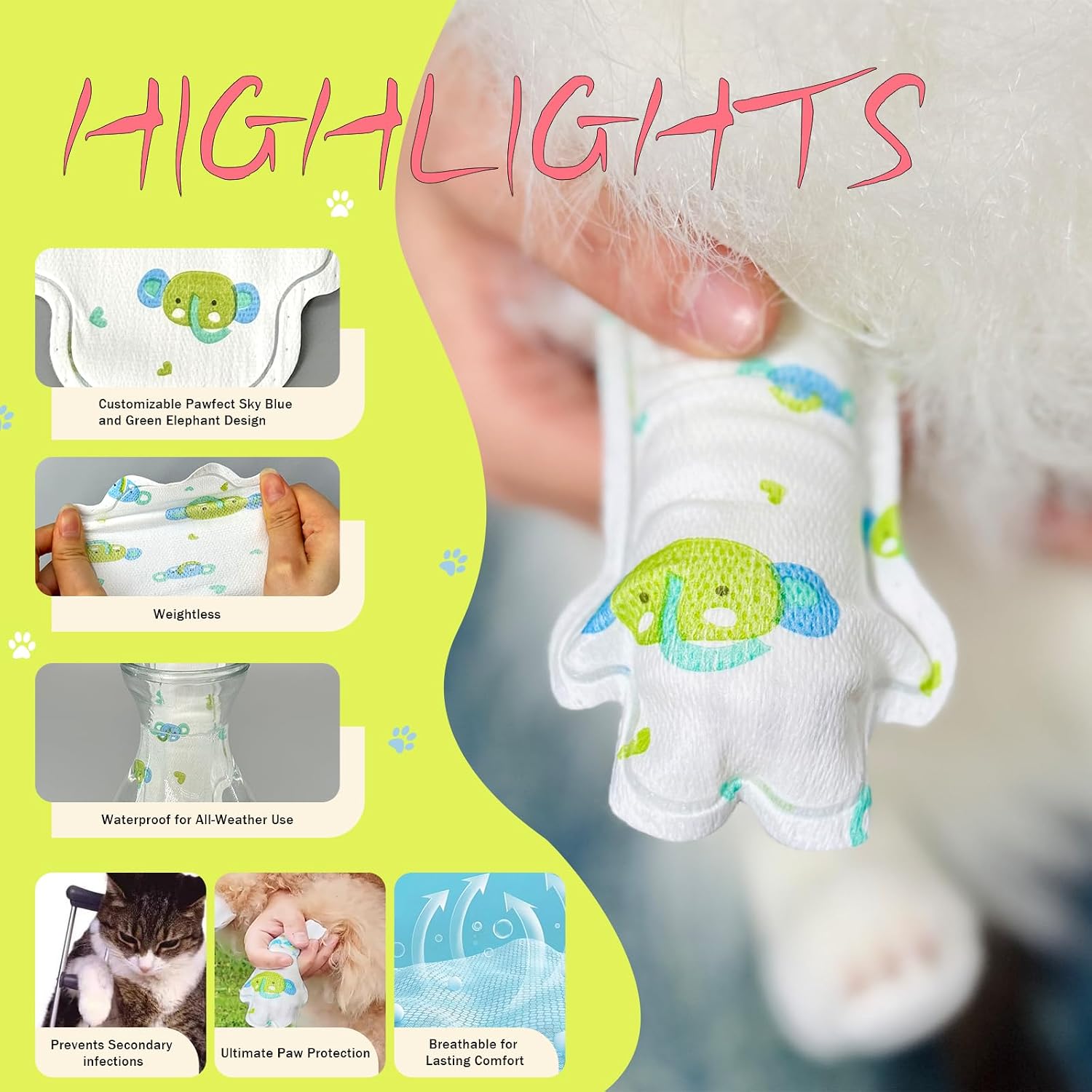 S6-6 PawSafe csúszásmentes zoknik (20 darab)